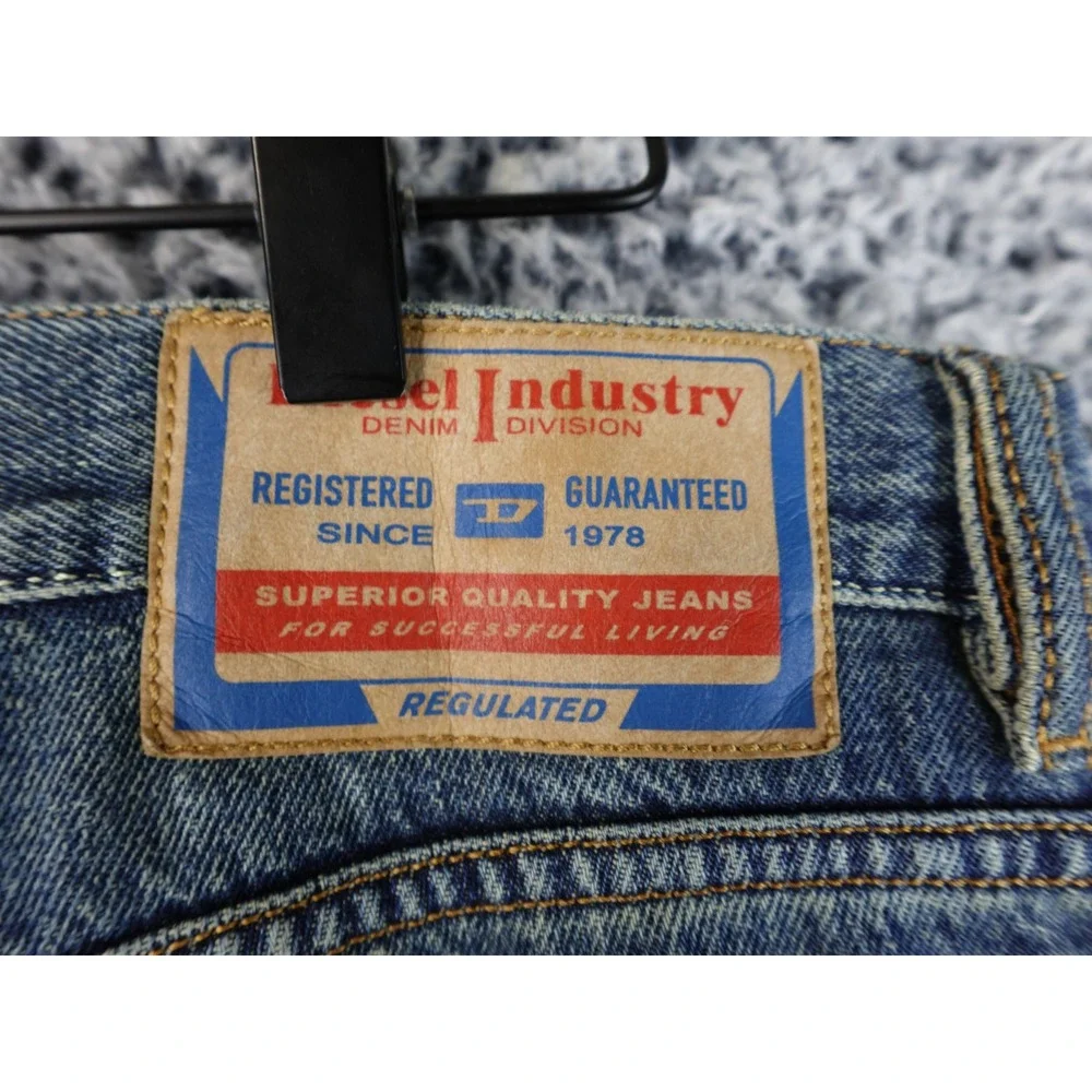 Diesel‎ Library 1995 09C04 W33 L32 Slimt Straight Fit Mens Jeans Blue Sand